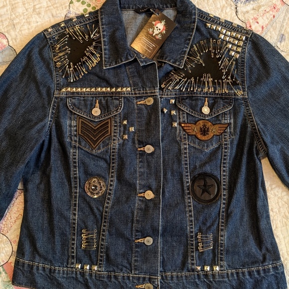 Hand Designed One Of A Kind Denim Jacket - Picture 3 of 7